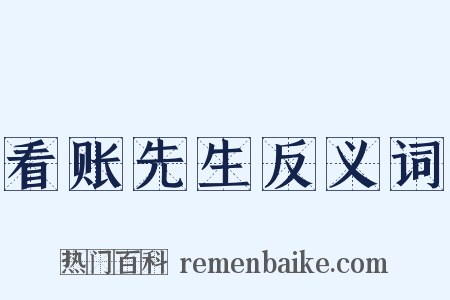 看账先生反义词是什么意思的图片